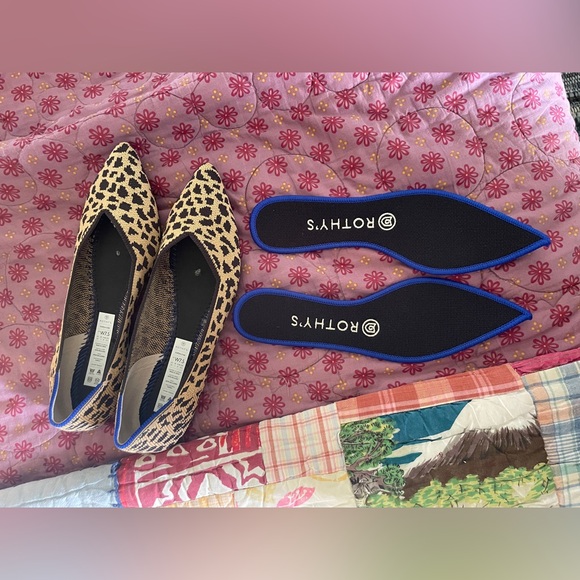 Rothy’s the point Leopard print slip on flats - Picture 4 of 5